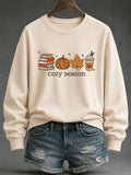 Women's Cozy Season Printed Casual Sweatshirt