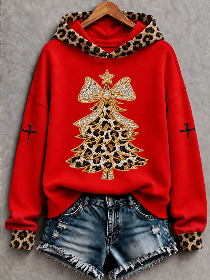 Women'S Christmas Print Casual Hoodie