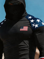 Men's Outdoor Sun Protection Breathable Cool Hooded Sun Protection Long-Sleeved Top