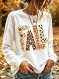 Women's Autumn Harvest Retro Round Neck Top