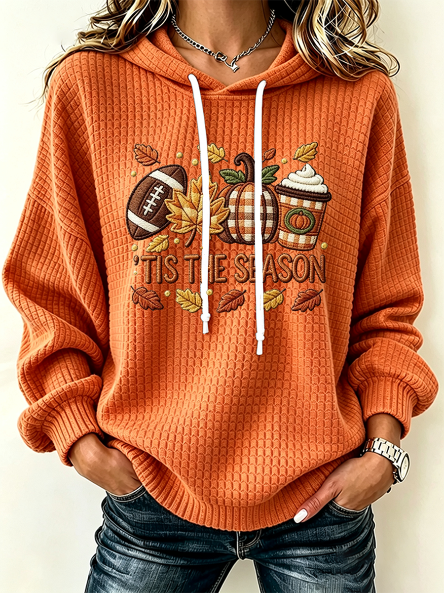 Women's Tis The Season Printed Hooded Sweatshirt