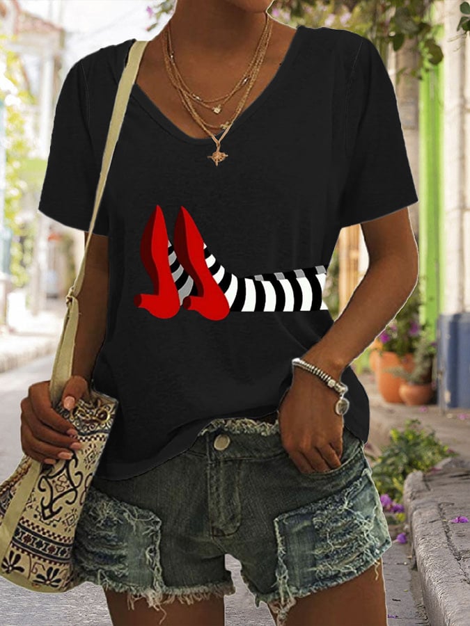 Women's Halloween Printed T-Shirt