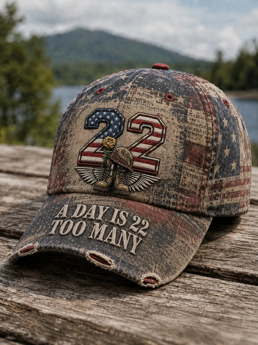 22 A Day Veteran Suicide Prevention Awareness Baseball Cap