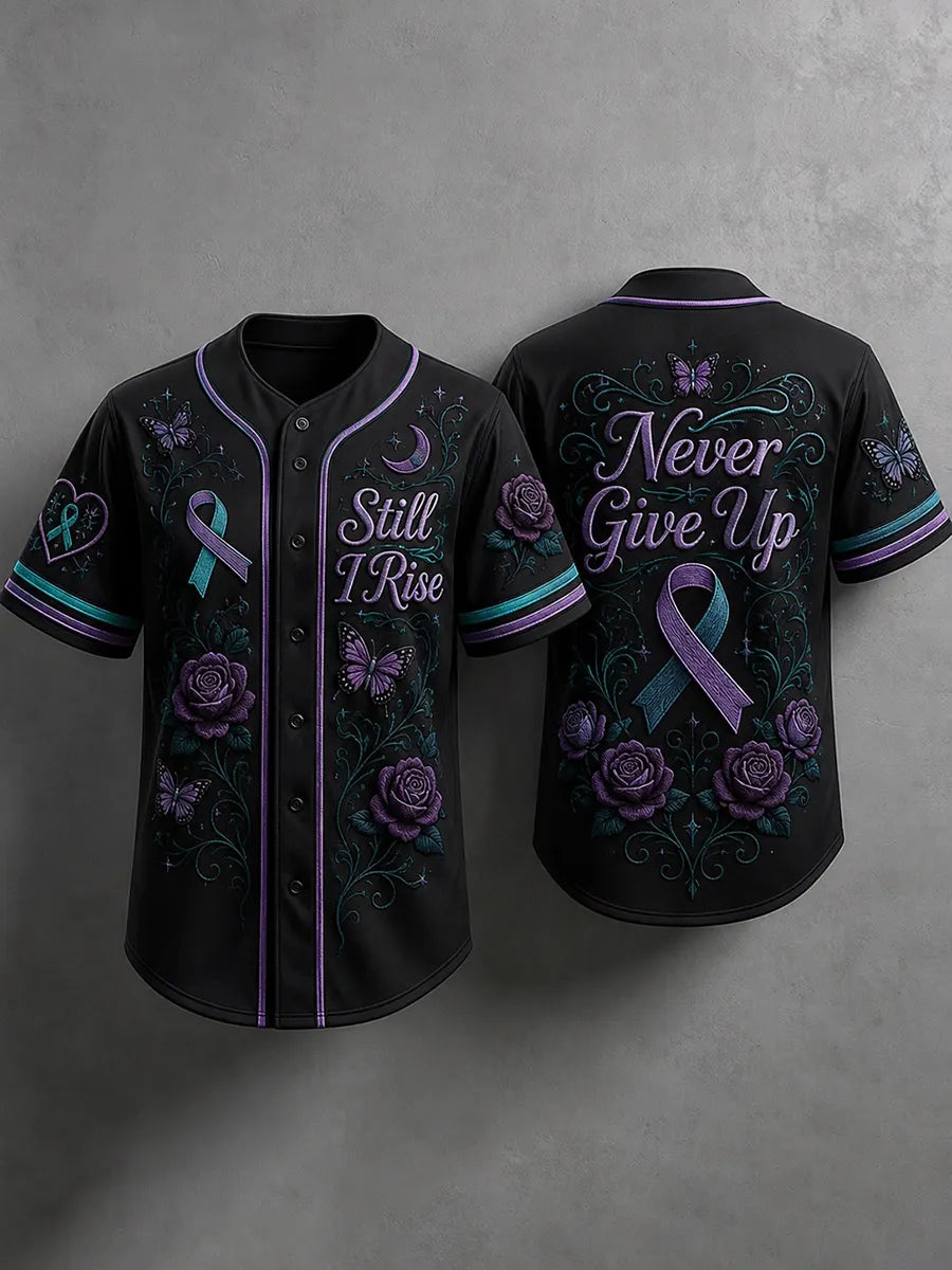 Mental Health Floral Art Print Casual Shirt