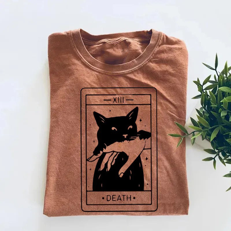 Tarot Card Black Cat T-shirt