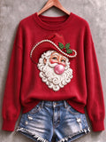 Women's Santa Claus pattern sweater