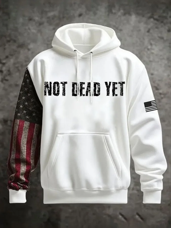 Women's Not Dead Yet Pattern  Print Casual Hoodie