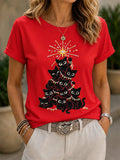 Women'S Casual Christmas Print Top