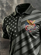 Men's Retro "Patriot" Color-Block Short-Sleeve Polo Shirt