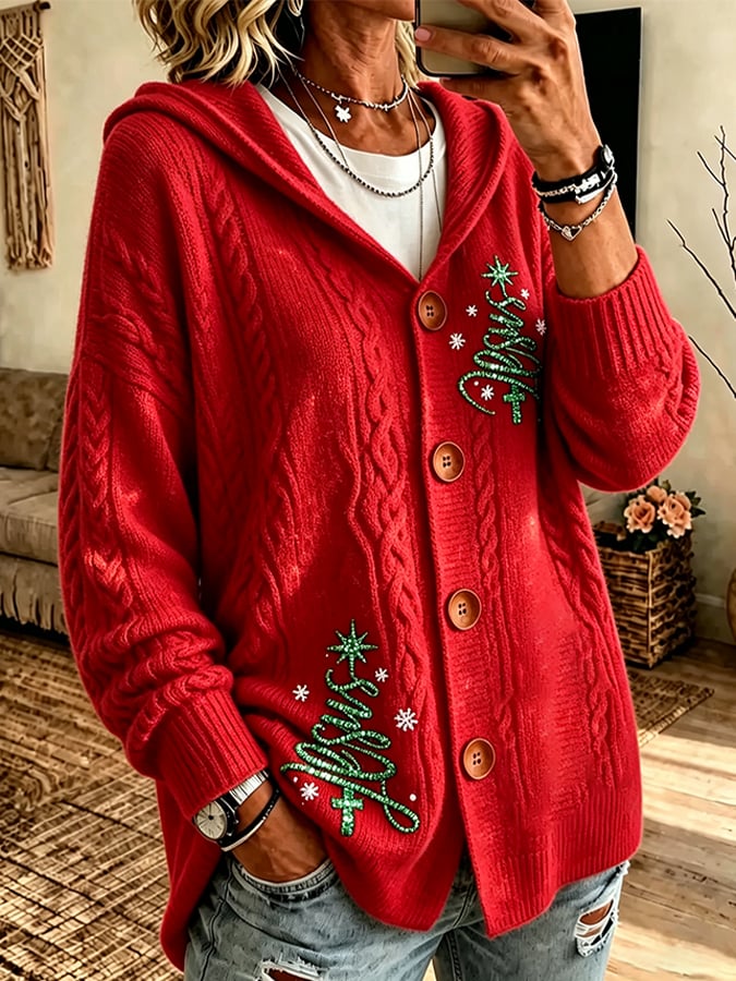 Women'S Retro Christmas Print Top
