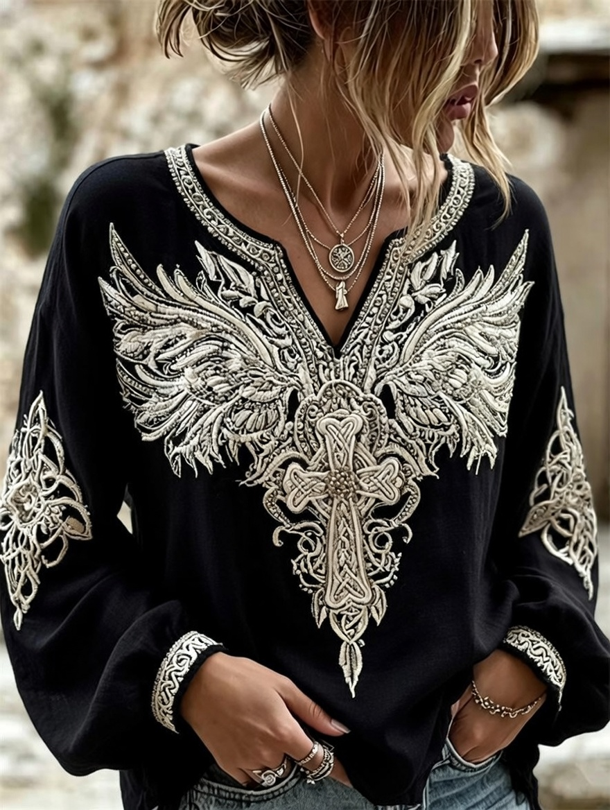 Women'S Faith Printed Casual Round Neck Top