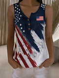 Women's Independence Day Print Waffle-Knit Top