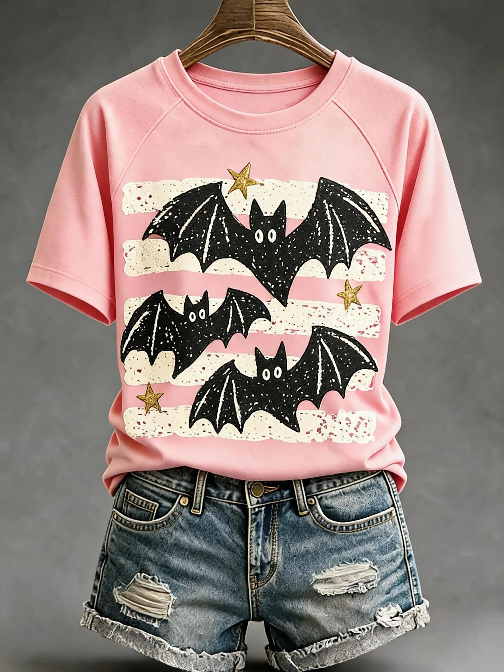 Women'S Fall Batwing Cotton T-Shirts