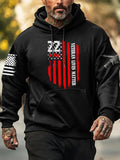 Men's 22 A Day Veteran Lives Matter Print Hoodie