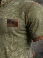 Men's Vintage 100% Cotton Washed, Ribbed, Faded T-Shirt
