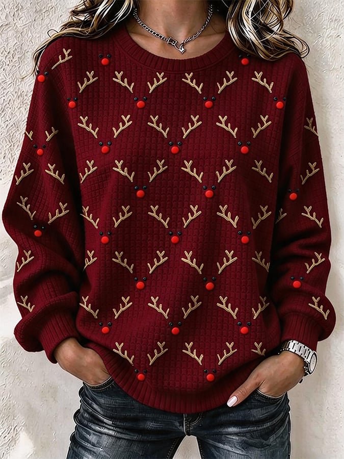 Damen-Freizeit-Sweatshirt mit Print
