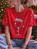 Lässiges, gemütliches Damen-T-Shirt mit Weihnachtsmuster