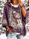 Women's Christmas-Themed Casual Hooded Sweatshirt