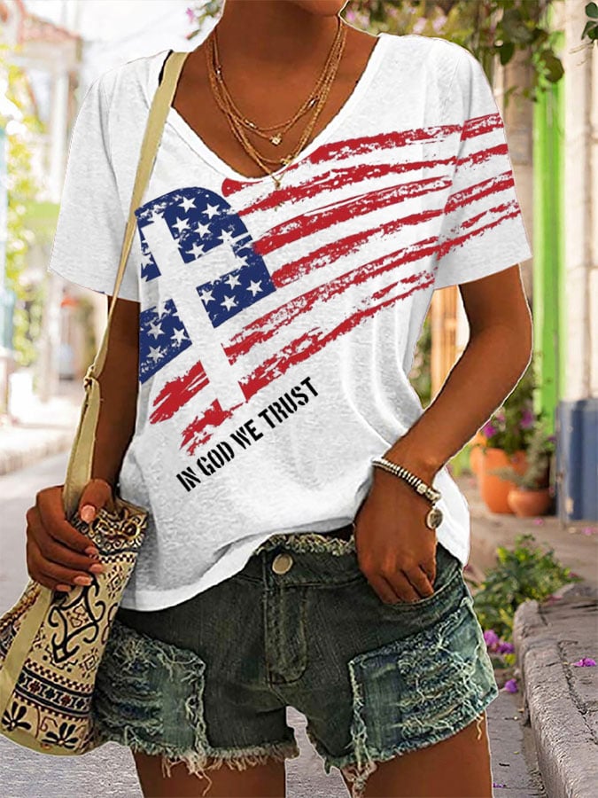 Women's Independence Day Print T-Shirt