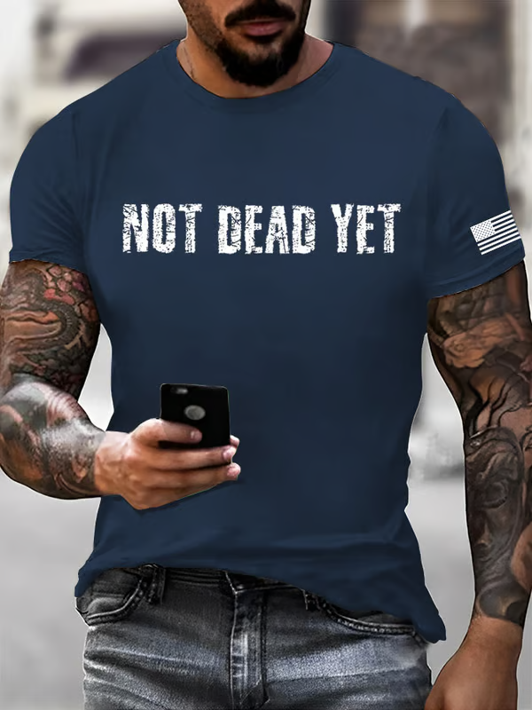 No Dead Yet Pattern 100% Cotton T-Shirt