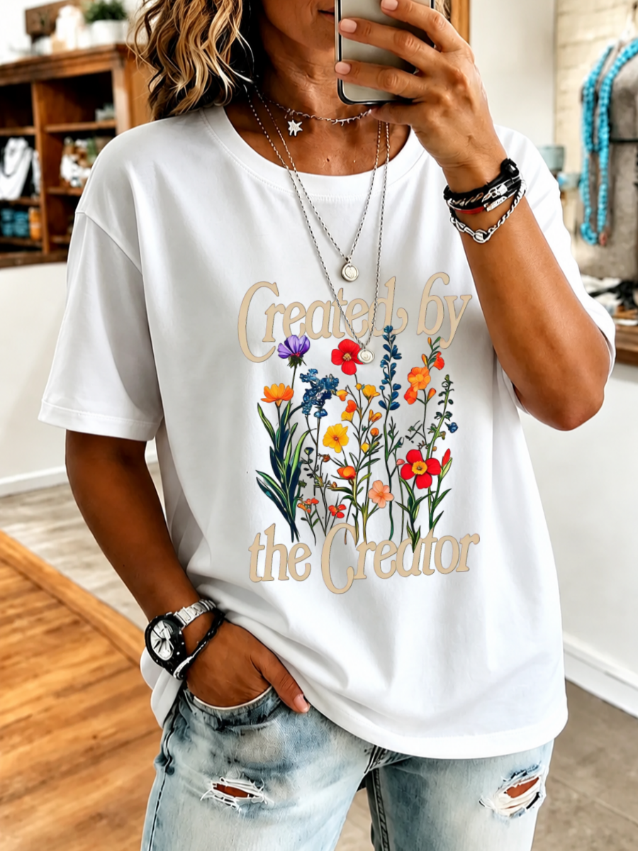 Women'S Created By The Creator Short-Sleeved T-Shirt Top