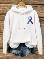 Women's Suicide Prevention Awareness Month Waffle-Knit Hoodie