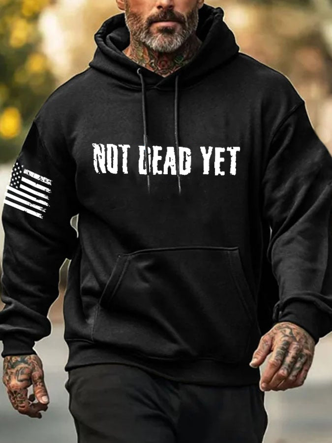 Not Dead Yet Pattern 100% 300g Cotton Classic Hoodie