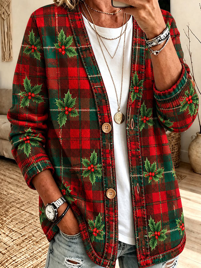 Women'S Casual Printed Cardigan