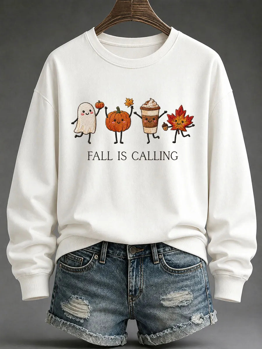 Women's 'Fall Is Calling' Printed Casual Sweatshirt