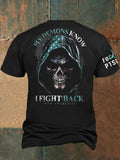 Men's PTSD Awareness Veteran Printed T-shirt