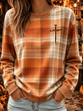 Women'S Faith Pattern Art Comfortable Round Neck Hoodie