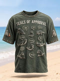 Men's Fun Neil Seal Print T-shirt