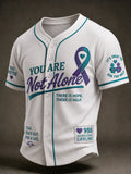 Men's Suicide Prevention Awareness Print Short-Sleeve Shirt