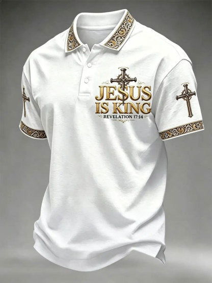 Men's Jesus Print Casual Top