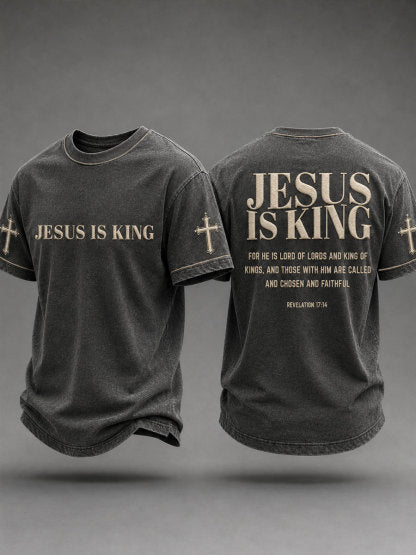 Men's Christian Jesus Is King Short Sleeve T-shirt