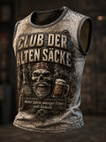 Lustige Freizeitweste für Herren mit Slogan-Print