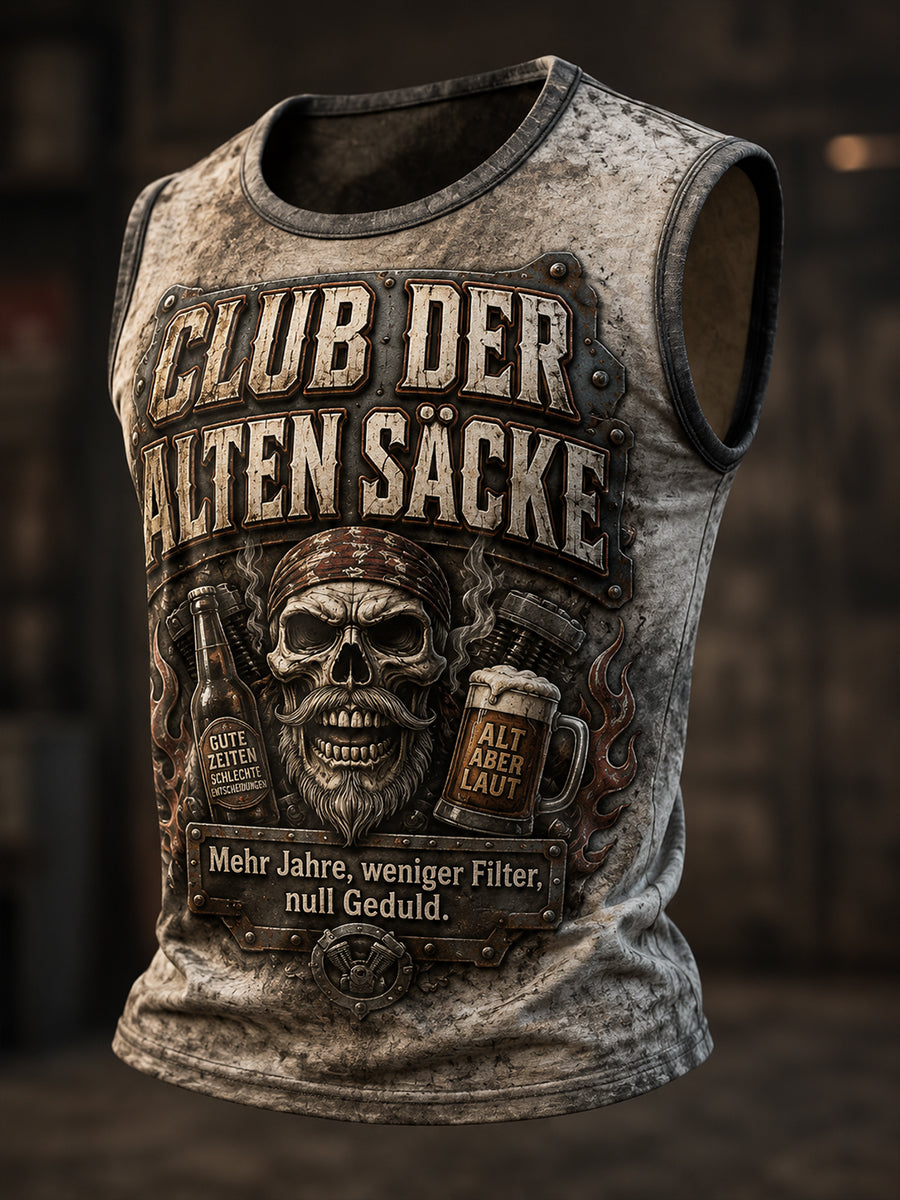 Lustige Freizeitweste für Herren mit Slogan-Print
