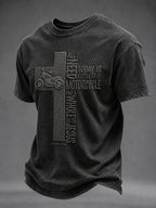 Men's Faith Biker Rider Graphic T-Shirt
