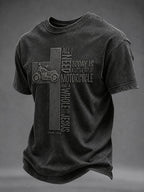 Men's Faith Biker Rider Graphic T-Shirt