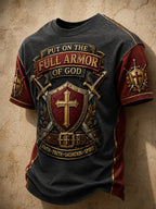 Men's Put On The Full Armor Of God Print Casual Tee