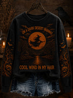 Women's Vintage Halloween Regular Sweatshirt