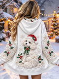 Women's Christmas Poodle-Print Jackets