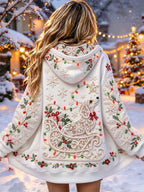 Women's Christmas Dachshund Print Jackets