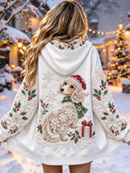 Women's Christmas Dachshund Print Jackets