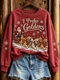 Women's I Prefer Goldens Pattern Causal Regular Sweatshirt
