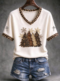 Women's Christmas Print Cozy T-shirt