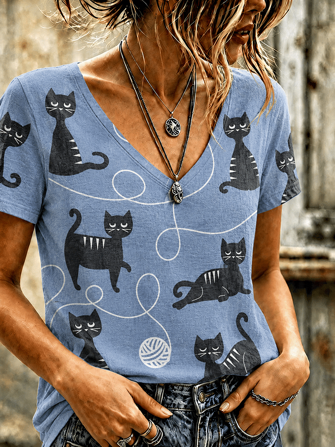 Women's Casual Print Short-Sleeve T-Shirt