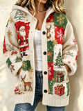 Women's Christmas Hooded Cardigan Sweater