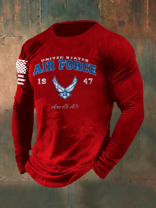 1947 US Air Force Pattern Long Sleeve  100% Cotton T-Shirt