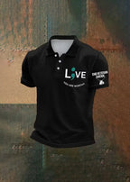 Men's Veteran Suicide Lives Matter Printed Casual Tops
